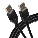 Maplin USB-A Male 2.0 to USB-A Male 2.0 Cable - Black - 1m