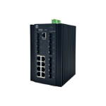 LevelOne 20-Port L2 Plus Managed Industrial Switch, 8 x 1GbE RJ45, 8 x 1GbE SFP, 4 x 1/2.5GbE SFP, DIN-Rail, -40°C to 80°C