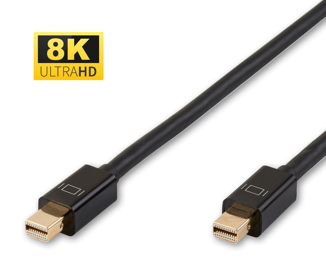 Image of Microconnect MDPMDP1BV1.4 DisplayPort cable 1 m Mini DisplayPort Black