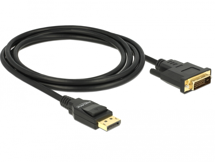 DeLOCK 85313 video cable adapter 2 m DisplayPort DVI-D Black