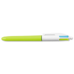 BIC 4 Colours Green, Pink, Purple, Turquoise Clip-on retractable ballpoint pen Medium 12 pc(s)