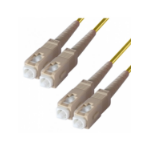 DP Building Systems 9-DX-SC-SC-1-YW fibre optic cable 1 m OS2 Yellow