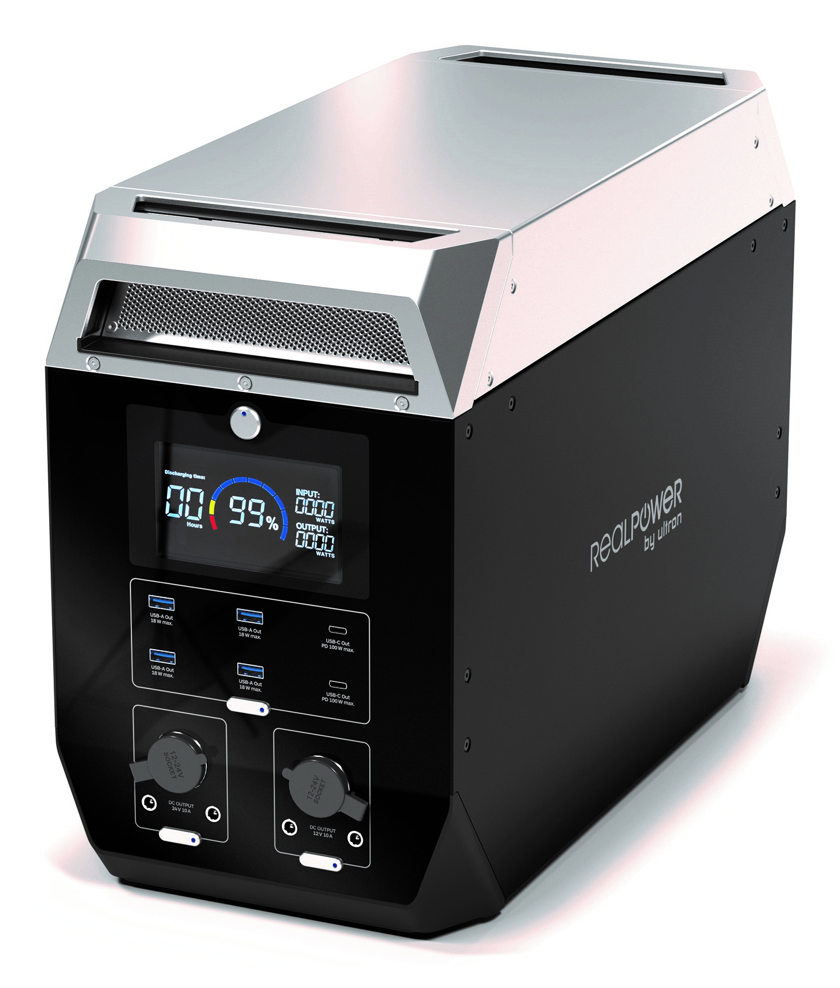 RealPower PS-2000C portable power station Lithium Iron Phosphate (LiFePO4) 620000 mAh 2000 W 25.2 kg