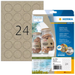 HERMA 10761 self-adhesive label Round Permanent Brown 480 pc(s)