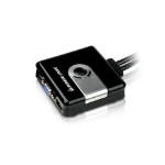 iogear 2-Port Compact USB VGA KVM switch Black