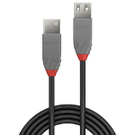 Lindy 36700 USB-kabel USB 2.0 0,2 m USB A Zwart, Grijs