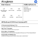 HP EliteBook 6 G1iR Intel Core 5 120U Laptop 35.6 cm (14") WUXGA 16 GB DDR5-SDRAM 512 GB SSD Wi-Fi 6E (802.11ax) Windows 11 Pro Silver
