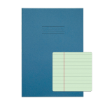 Rhino A4 Special Exercise Book 48 Page Light Blue with Tinted Green Paper F8M (Pack of 50)