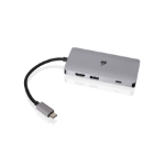 iogear GUD3C06 laptop dock & poortreplicator USB 3.2 Gen 1 (3.1 Gen 1) Type-C Aluminium, Zwart