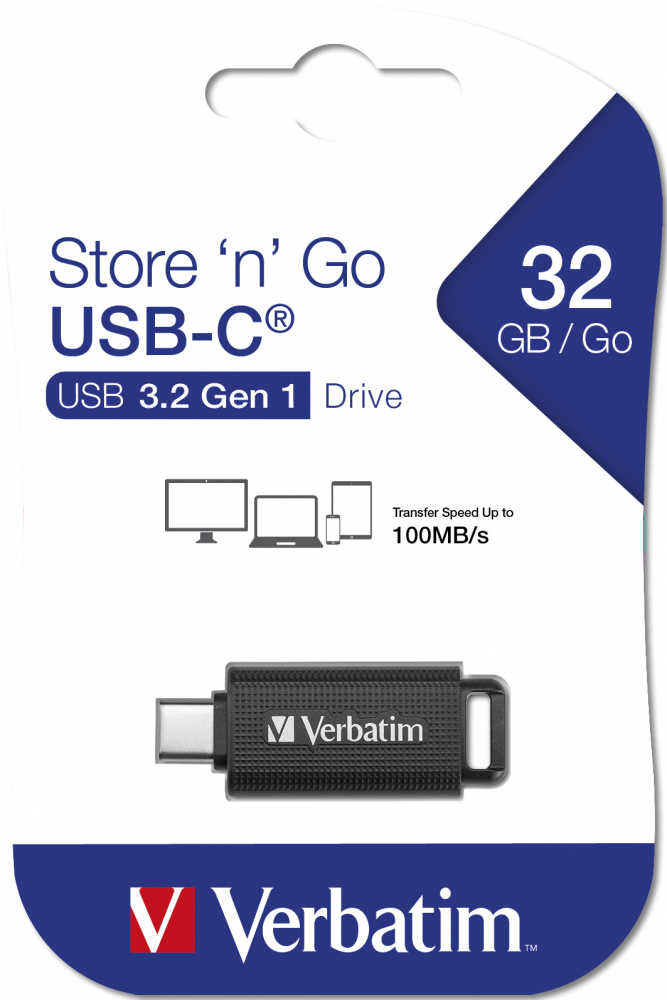 Verbatim Store 'n' Go USB flash drive 128 GB USB Type-C 3.2 Gen 1 (3.1 Gen 1) Black