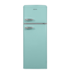 electriQ 208 Litre 80/20 Retro Freestanding Fridge Freezer - Blue