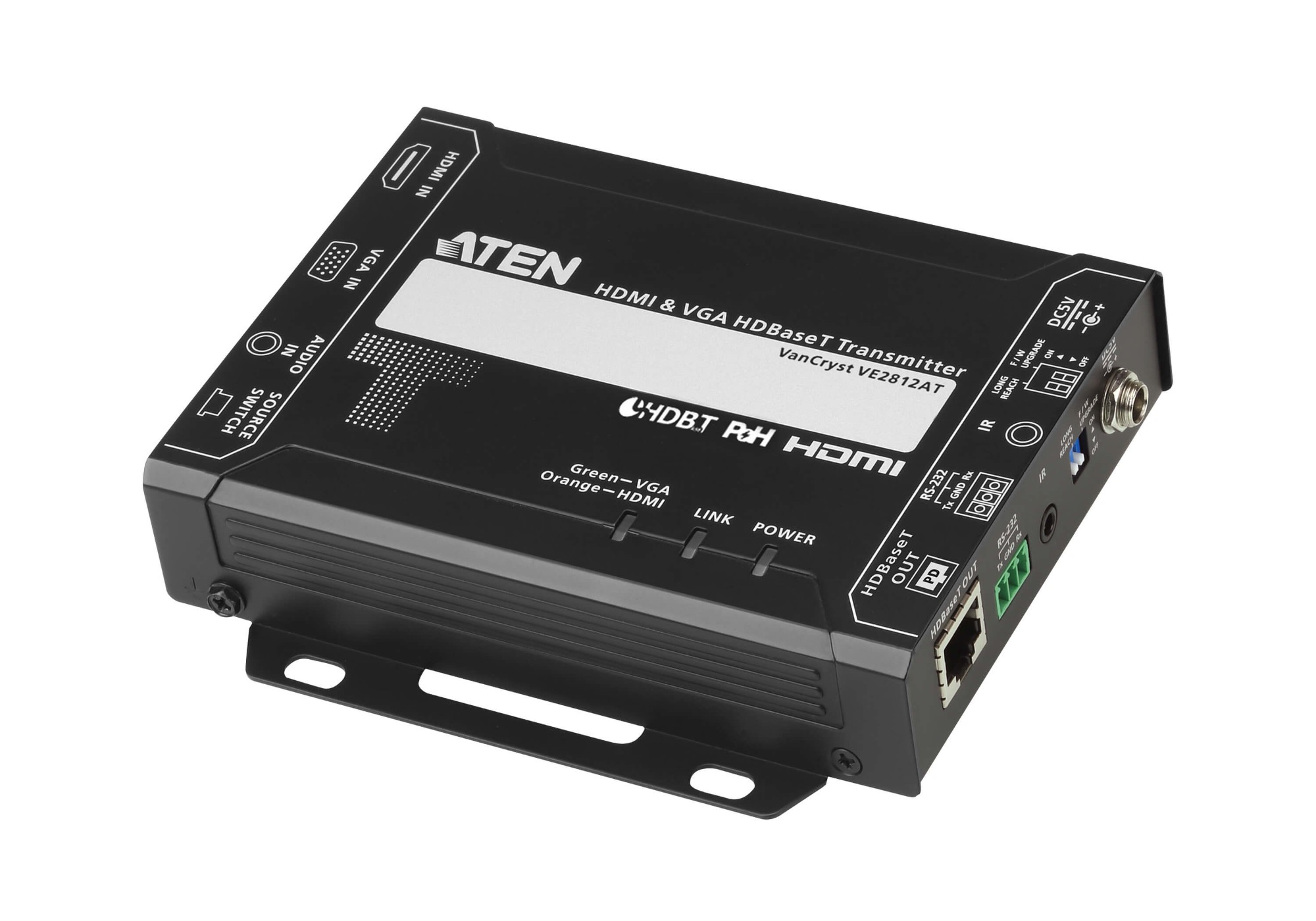 ATEN VE2812AT-AT-E AV extender AV transmitter Black