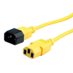 ROLINE 19.08.1526 power cable Yellow 0.8 m C14 coupler C13 coupler