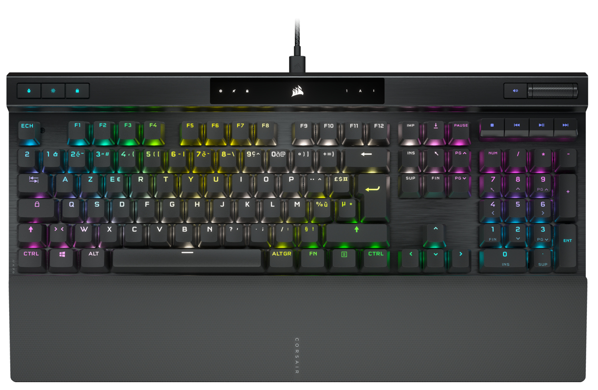 Corsair K70 RGB PRO keyboard Gaming USB AZERTY French Black