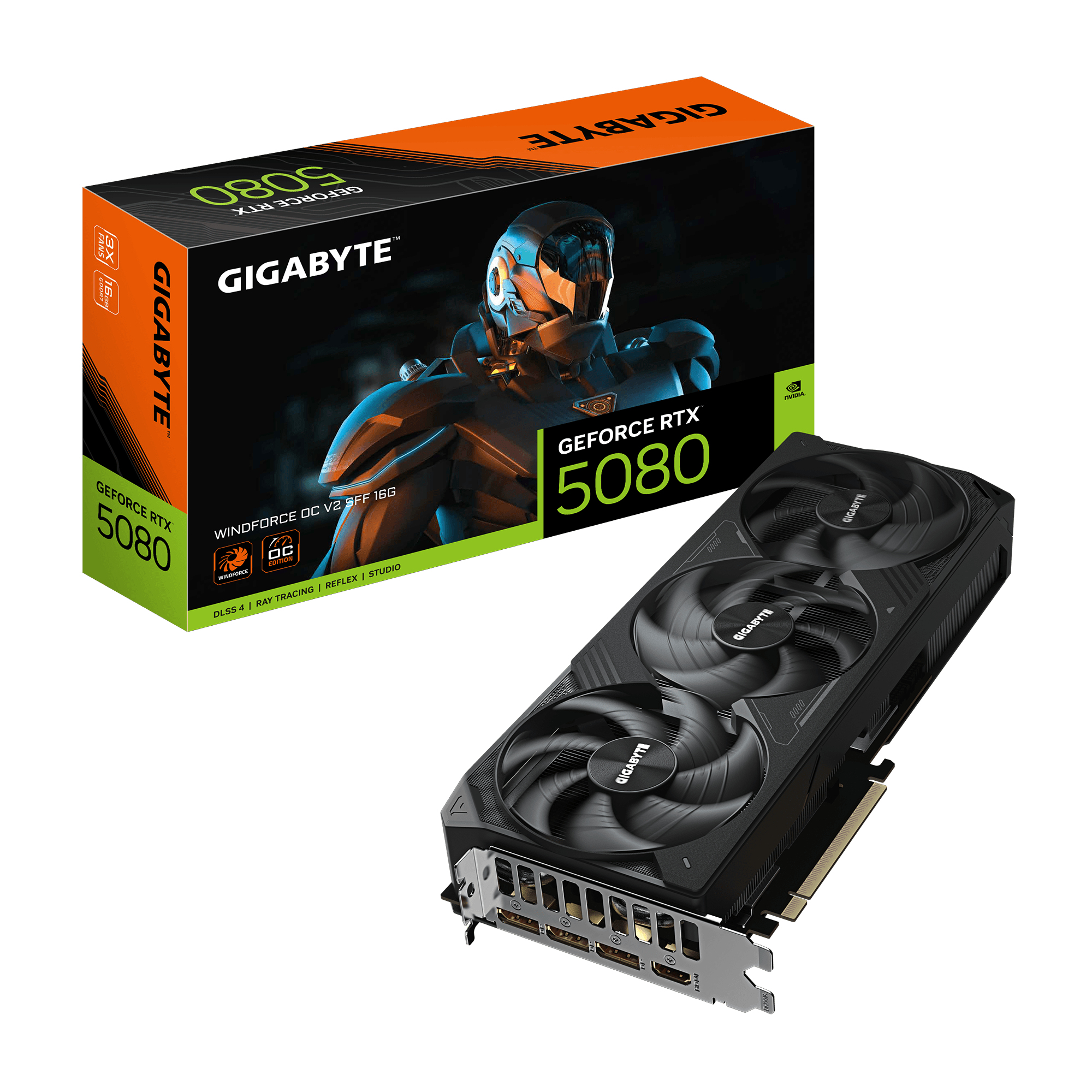 GIGABYTE GeForce RTX 5080 WINDFORCE OC SFF 16G Graphics Card - 16GB GD