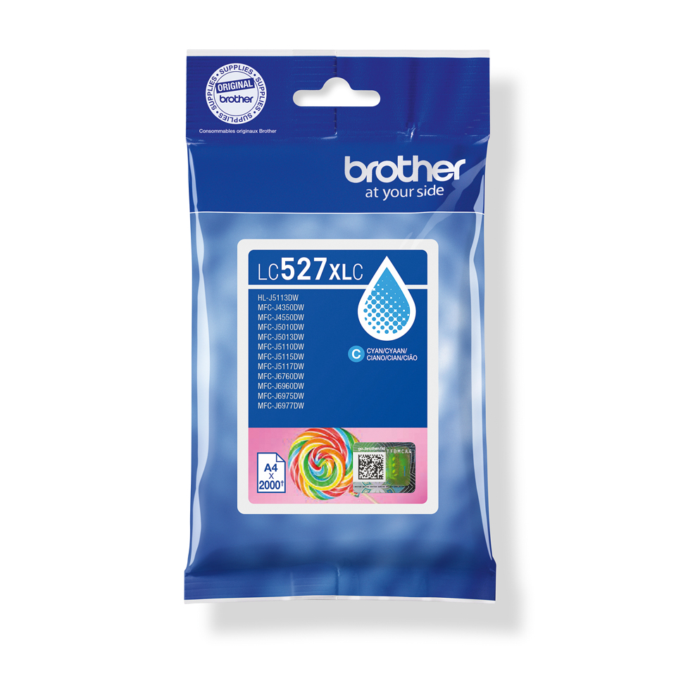 Brother LC-527XLC Ink cartridge cyan high-capacity. 2K pages ISO/IEC 1