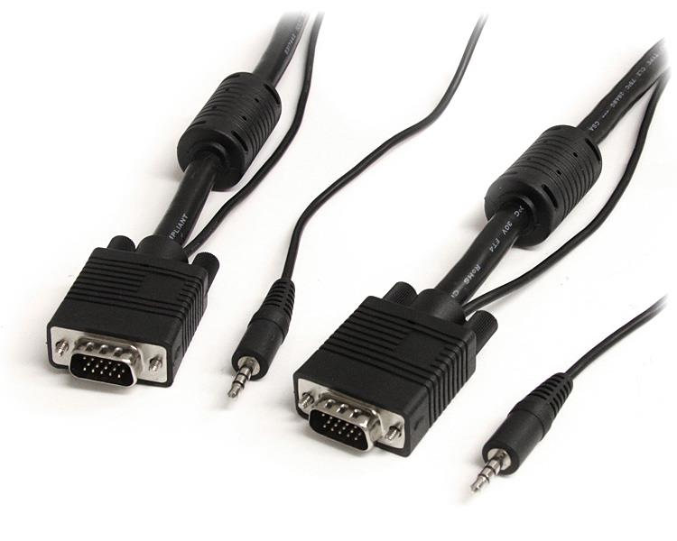 15m Coax High Resolution Monitor VGA Video Cable with Audio HD15 M/ eBay