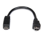 StarTech.com 6in Micro USB to Mini USB Adapter Cable M/F