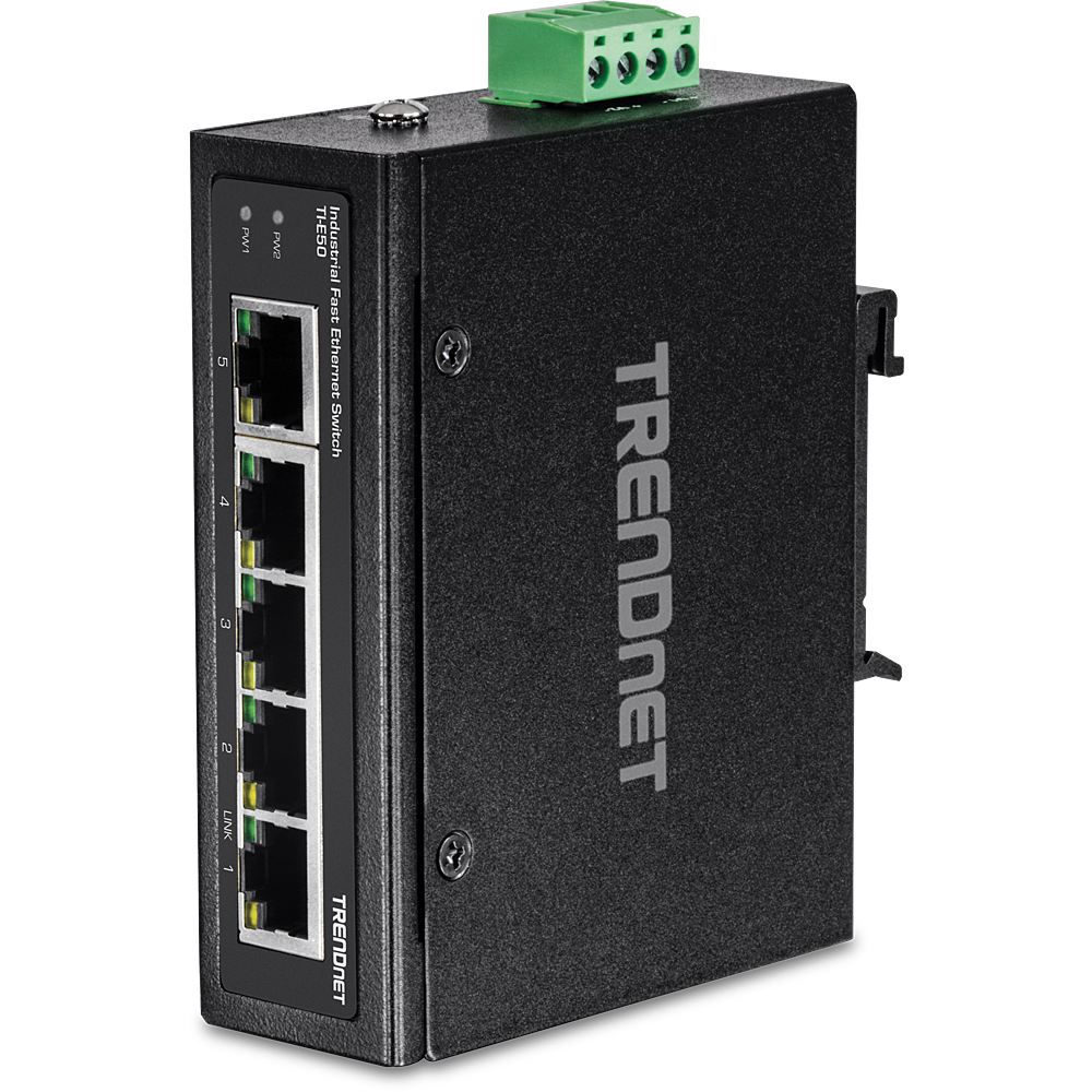 Image of Trendnet TI-E50 network switch Unmanaged Fast Ethernet (10/100) Black
