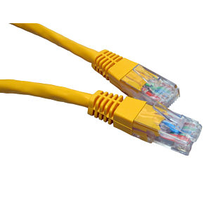 Photos - Cable (video, audio, USB) Cables Direct 0.25m Cat6 networking cable Yellow U/UTP  ERT-600-HY (UTP)