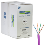 Cablenet Cat5e Violet U/UTP LSOH 24AWG Solid CPR Dca Cable 305m Reelex Box