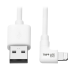 Tripp Lite M100-003-LRA-WH USB-A to Right-Angle Lightning Sync/Charge Cable, MFi Certified - White, M/M, USB 2.0, 3 ft. (0.91 m)