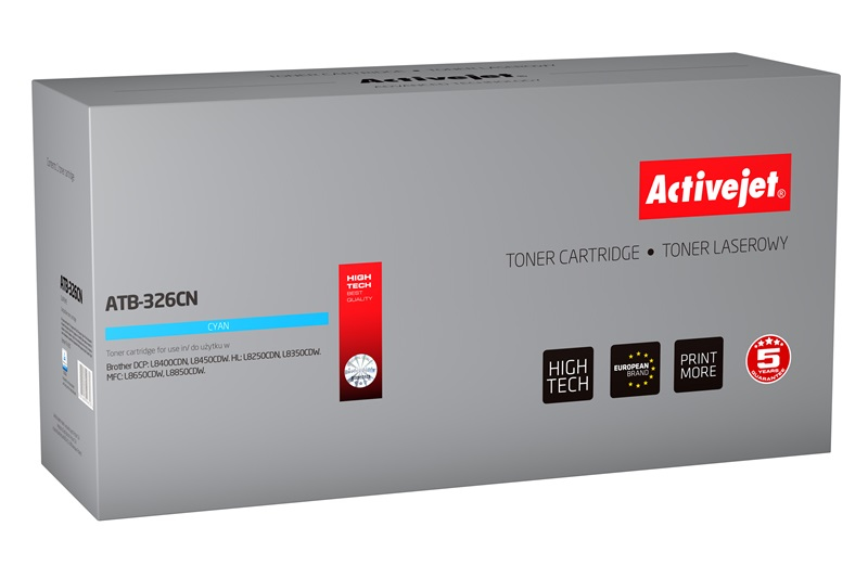 Activejet ATB-326CN toner (replacement for Brother TN-326C; Supreme; 3500 pages; cyan)
