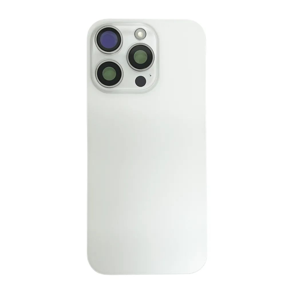EU Product - iPhone 15 Pro Max Back Cover with Small Parts (No Logo) - White Titanium thumbnail