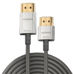 Lindy 41676 HDMI kabel 4,5 m HDMI Type A (Standaard) Zwart, Goud, Zilver