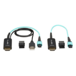 Eaton P568-000-FBR HDMI cable 7.09" (0.18 m) HDMI Type A (Standard) Aqua color, Black