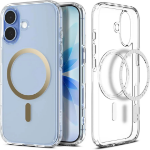 Spigen Ultra Hybrid (MagFit) mobiele telefoon behuizingen 16 cm (6.3") Hoes Goud, Transparant