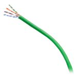 C2G 1000ft (304.8m) TAA-Compliant Cat6 Bulk Unshielded (UTP) Ethernet Network Cable with Solid Conductors-Riser CMR-Rated - Green