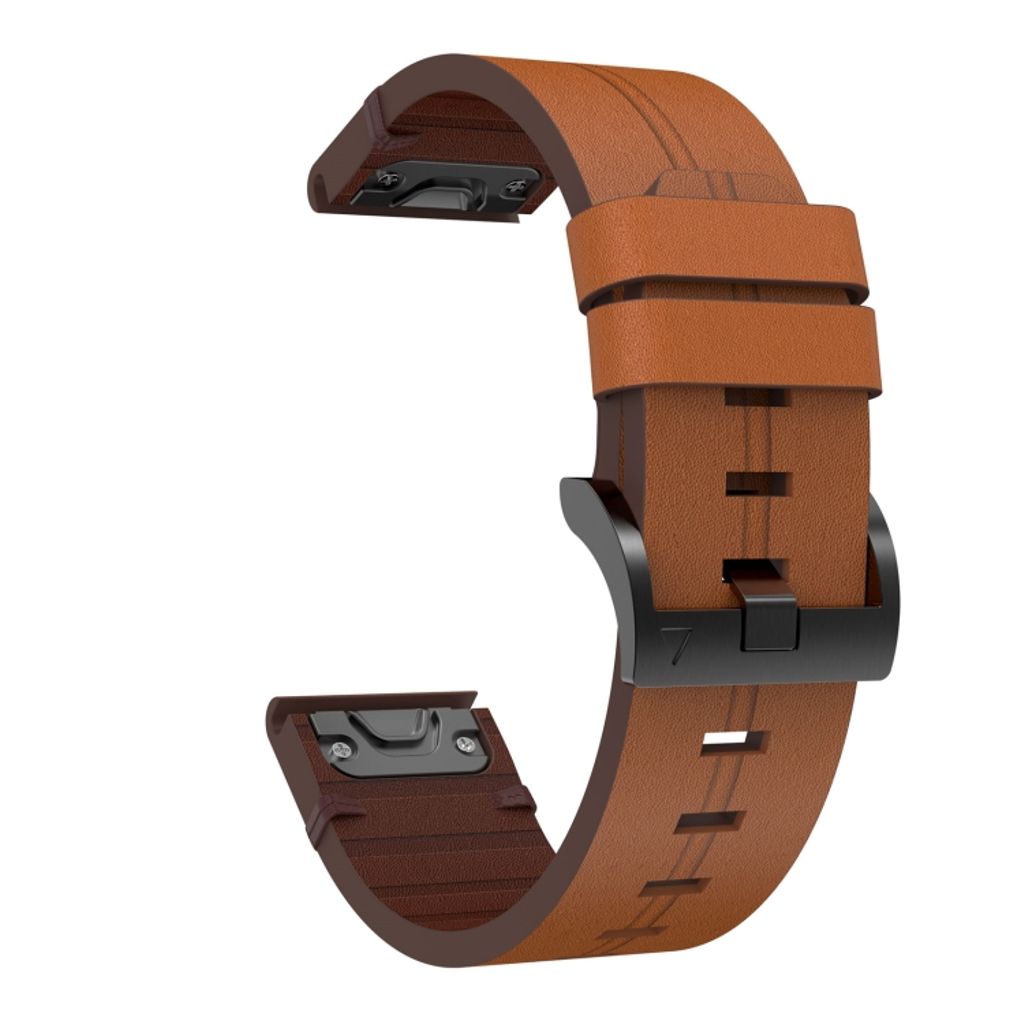 EU Product - Fenix 7 PU-leather Watch Band - Brown thumbnail