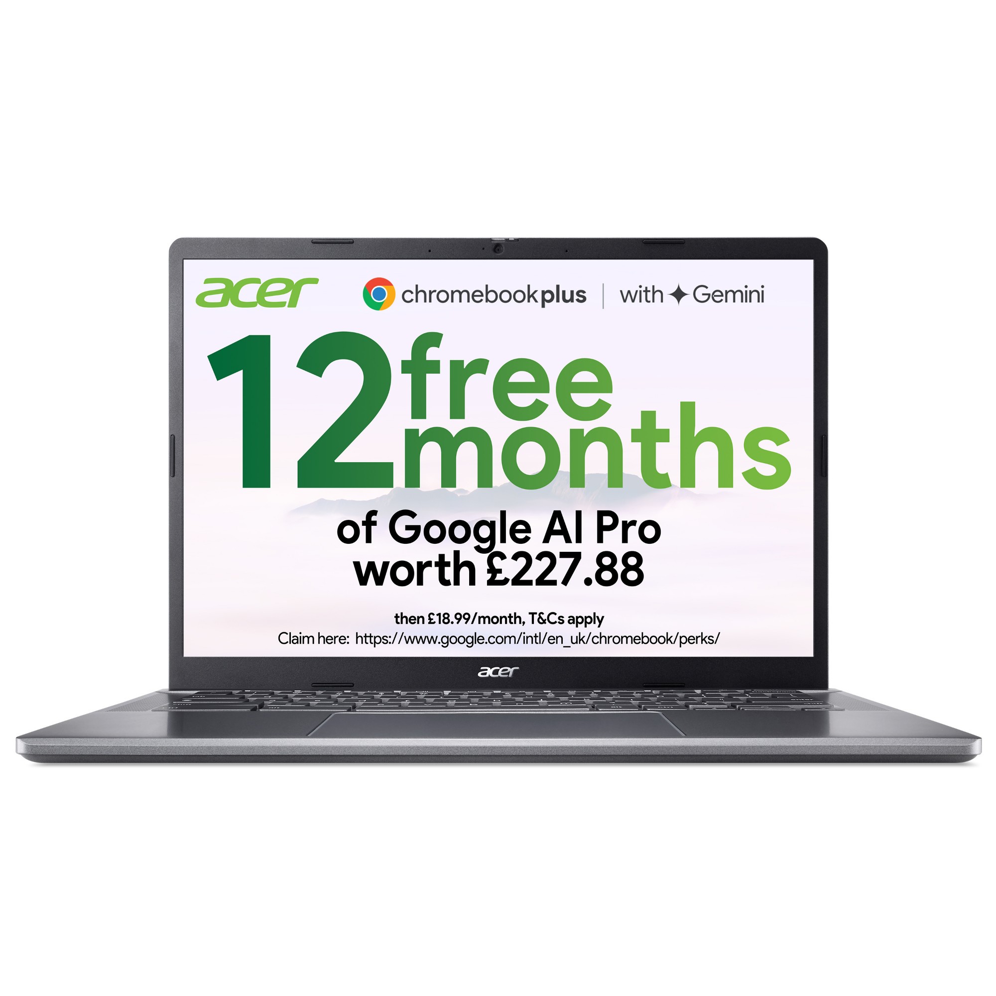 Acer Chromebook Plus 514 CB514-3H - AMD Ryzen 5 7520C. 8GB. 256GB SSD.