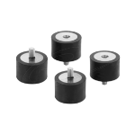 DeLOCK 60821 mounting kit Black, Steel Steel, Rubber