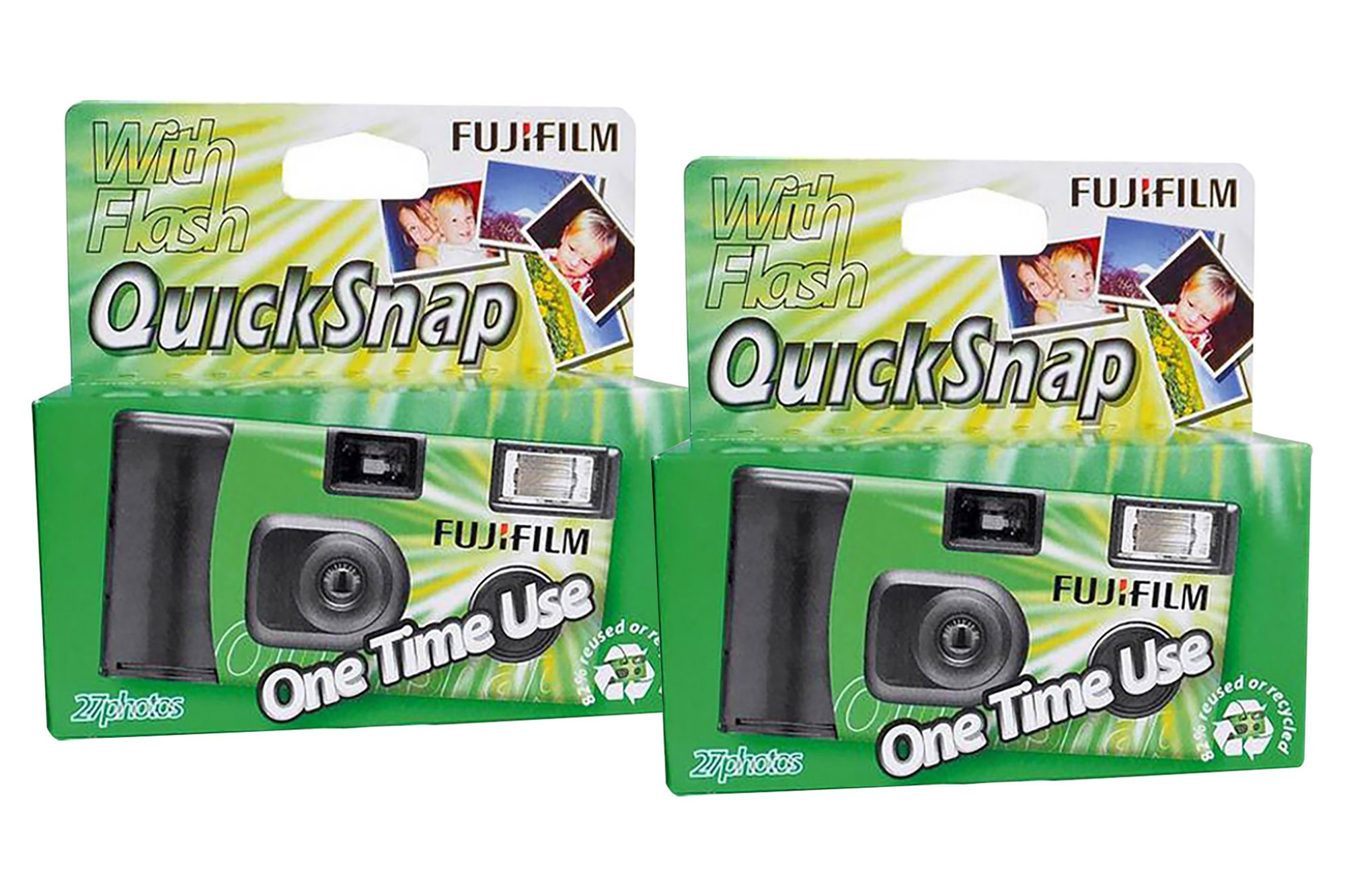 70100128650X2 FUJI Superia Xtra 400 VV Type 27 Exposures QuickSnap Disposable Camera with Flash - Pack of 2
