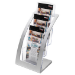 Deflecto 693645 literature rack 3 shelves Silver, Transparent