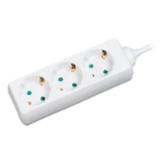 LogiLink LPS205 power extension 1.4 m 3 AC outlet(s) White