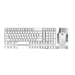 RAPOO X1800S 2.4GHz Wireless Optical Keyboard Mouse Combo Black - 1000DPI Nano Receiver 12m Battery (White) (LS)