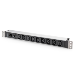 Digitus Socket strip with aluminum profile, 9-way, IEC C14 input
