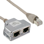 InLine Cat.5e Splitter two different connections via one RJ45 8P8C Patch Cable