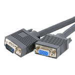 Cablenet 10m SVGA DDC2 HD15 Male - Female Black PVC Cable