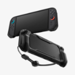 Spigen Rugged Armor Hoes Nintendo Thermoplastic polyurethaan (TPU) Zwart