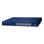 PLANET 24-Port 10/100/1000T + 2-Port Managed L2 Gigabit Ethernet (10/100/1000) Blue