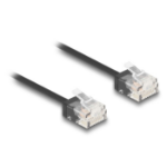 DeLOCK RJ45 Network Cable Cat.6 UTP Ultra Slim 3 m black with short plugs