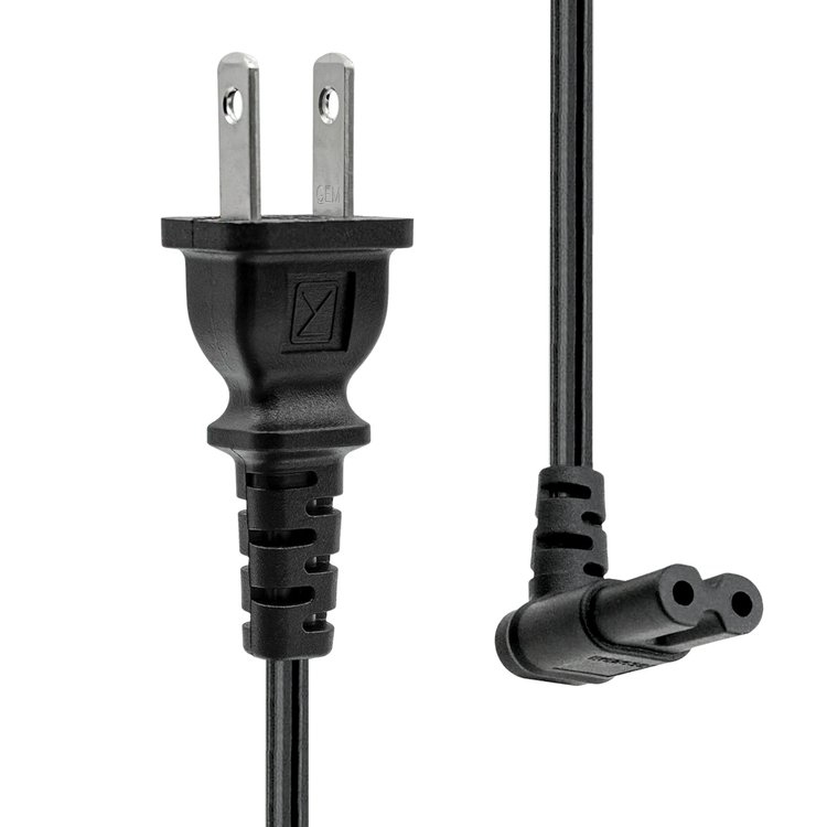 Image of ProXtend Type A (US) to Angled C7 Power Cord Black 2m