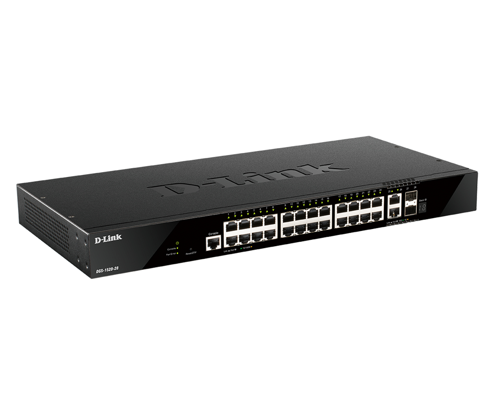 Image of D-Link DGS-1520-28/E network switch Managed L3 10G Ethernet...