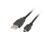 Lanberg CA-USBK-11CC-0018-BK USB cable USB 2.0 1.8 m Mini-USB A USB A Black