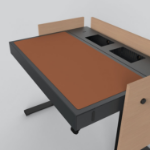 Heckler Design H922-4008 desk pad Linoleum Brick colour