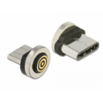 DeLOCK 65933 tussenstuk voor kabels USB Type-C magnet interface Zwart, Roestvrijstaal